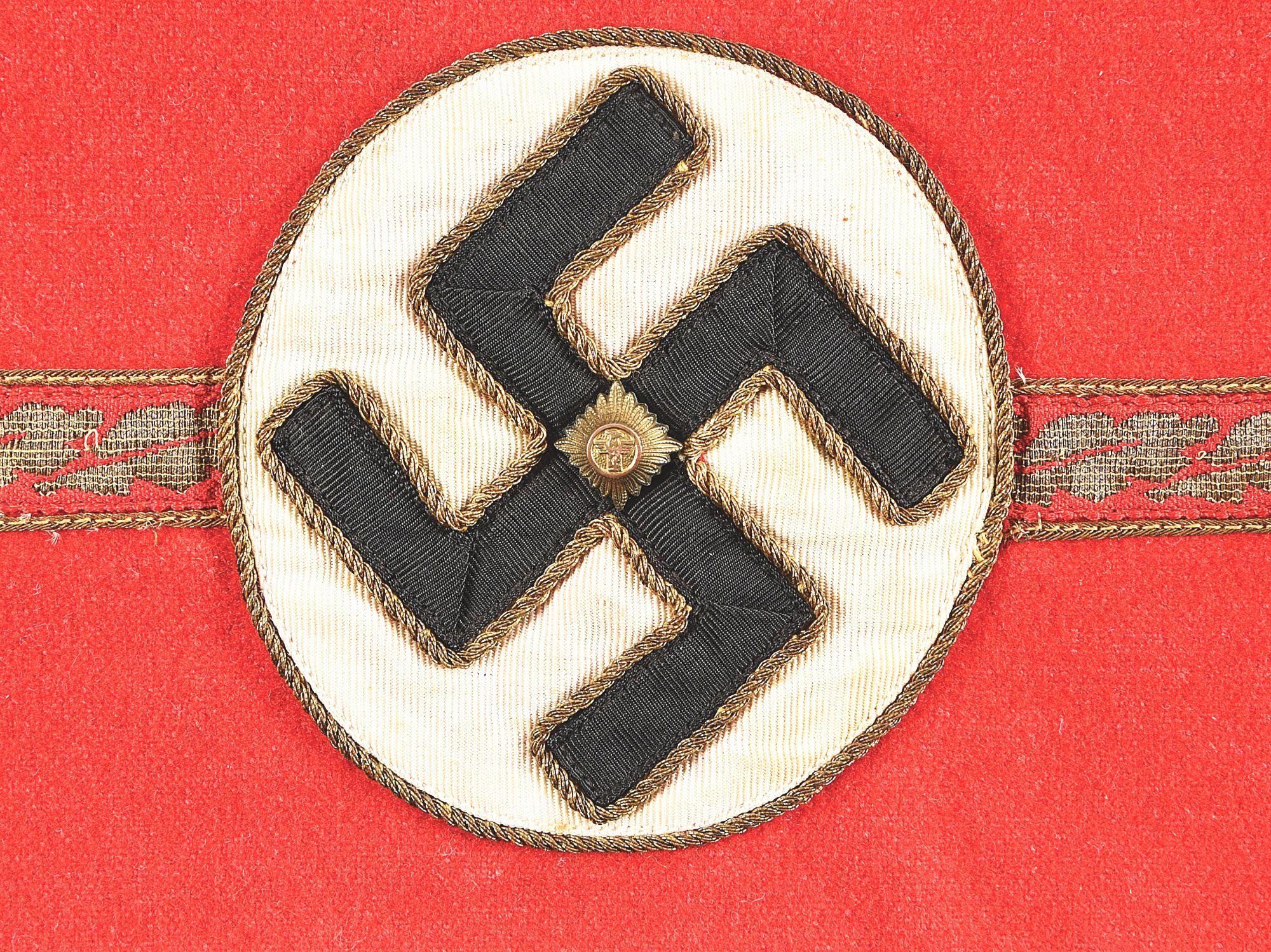 LOT OF 3:: THIRD REICH SS, STAHLHELM, AND NSDAP ORTSGRUPPENLEITER ARMBANDS.