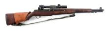 (C) SPRINGFIELD M1D SEMI AUTOMATIC SNIPER RIFLE.