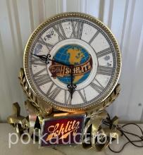 SCHLITZ LIGHTED CLOCK  **NO SHIPPING AVAILABLE**