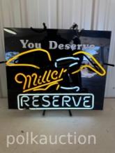 MILLER RESERVE NEON SIGN  **NO SHIPPING AVAILABLE**