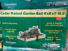 (6) Greenes FenceCo 4 ft. x 8 ft. x 7-10.5 in. Original Cedar Raised Garden Bed*WATER DAMAGE*