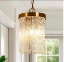 Modern kitchen island pendant in brass