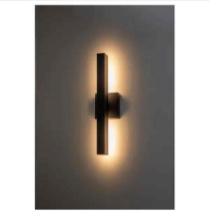 RRTYO 1-light Modern linear LED wall light in black