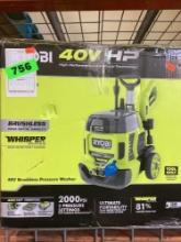 Ryobi 40V Brushless Power Washer*Tool Only*