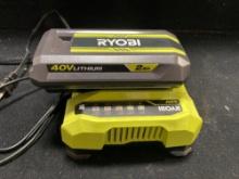 RYOBI 40V 2.0ah Battery and Charger