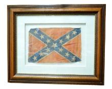 Framed Confederate Battle Ensign Flag (HKR)