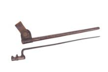 US Military Indian Wars era M1873 Springfield Trapdoor Rifle Bayonet, Scabbard & Frog (A)