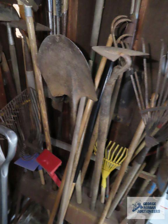 Large lot of outdoor yard and garden tools