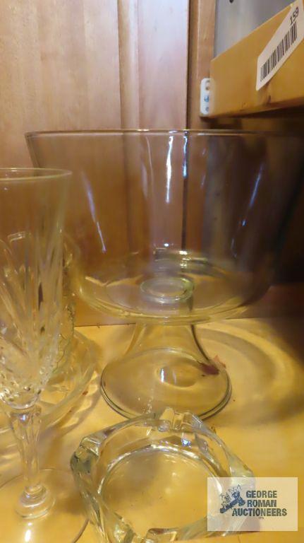 Glass...trifle bowl and assorted pieces of accessory glassware