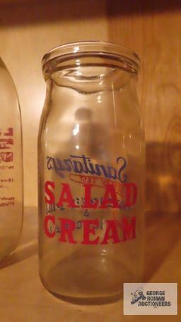 Sanitary's pasteurized milk and ice cream salad cream bottle