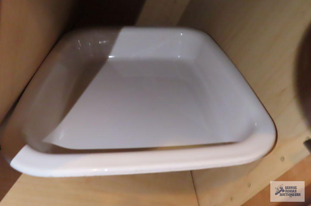 Corelle...dishes...and baking pan