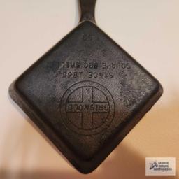 Griswold cast iron diamond shaped skillet ...
