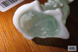 Frosted glass dog figurine
