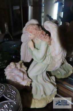 Heart-shaped box and Seraphim Classics figurine