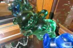 Heavy glass animal figurines