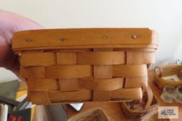 Three Longaberger baskets, one with liner