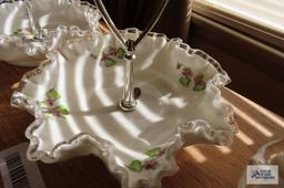 Fenton hand-painted candy dishes