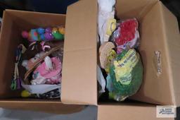 Two boxes of Easter decorations