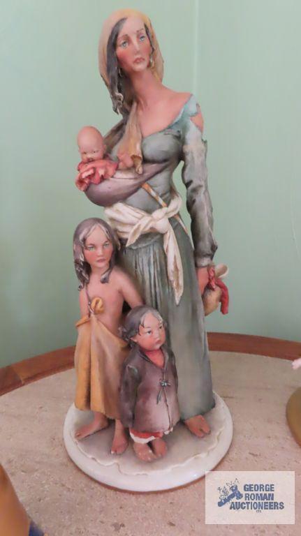 Mother and child figurine. Made in Italy. Cracks on bottom.
