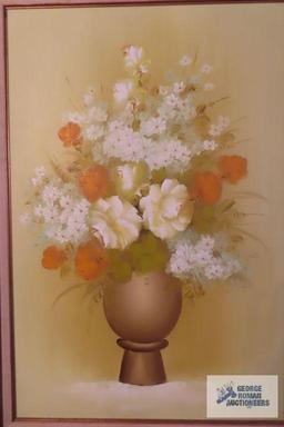 Large flower...painting on canvas by Fleet