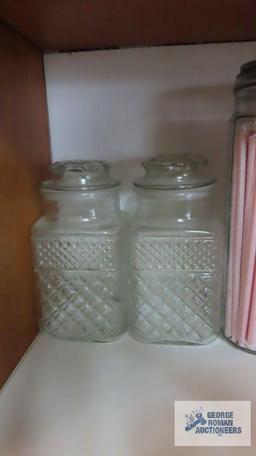 Covered glass containers