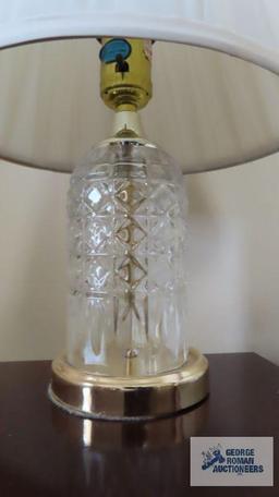 Small glass table lamp