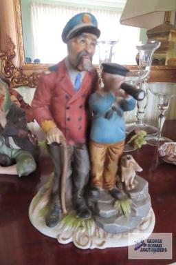 boy and man...figurine, no markings