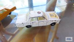 Police, taxi, and ambulance made in England by Lesney
