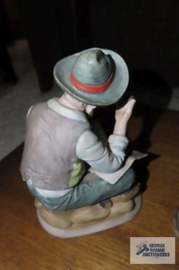 Barber ceramic figurine, number KW7332 and...other figurine, number 2436