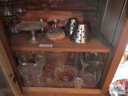 fancy candy holder, stein, small compote, lamp shades, and etc
