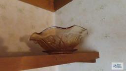 Carnival glass bowl...and glasses