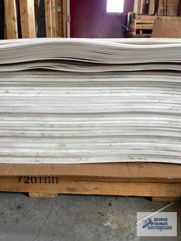 (12) White PTFE virgin teflon sheets, 1/16 inch thick, 48 inches x 48 inches sheets.