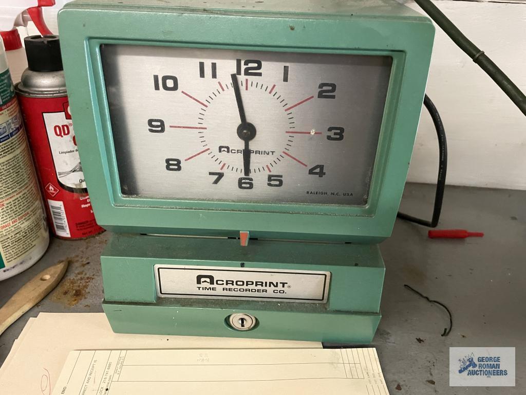 AMANO CP-3000 TIME CLOCK AND ACROPRINT TIME CLOCK