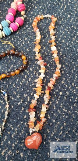 Beaded and magnetic necklaces and bracelets