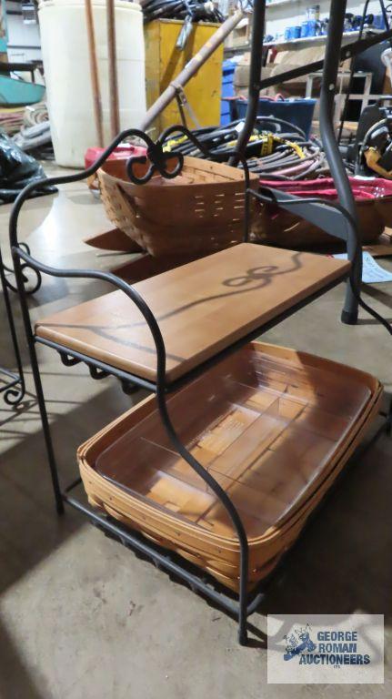 Longaberger...wrought iron stand with basket
