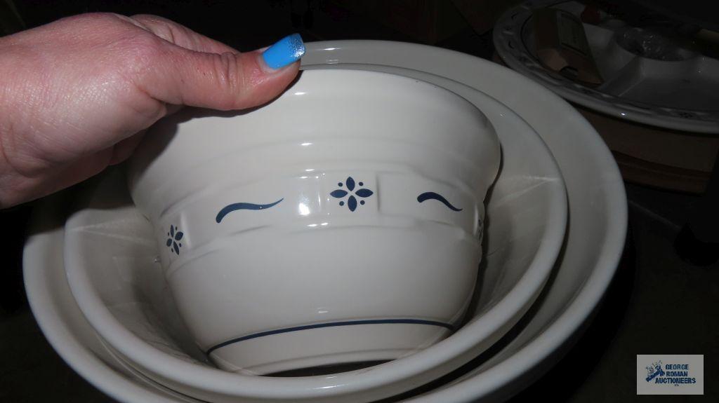 Longaberger...Pottery mixing bowl set