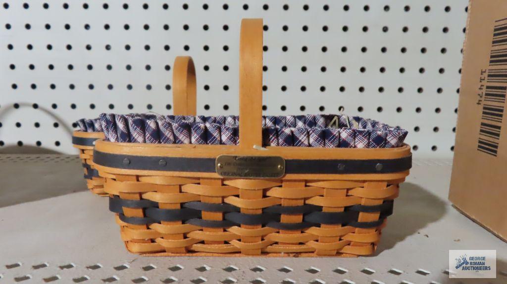 Longaberger...J.W. Collection Miniature baskets, including 2003 Easter basket,...2001-2002 berry bas