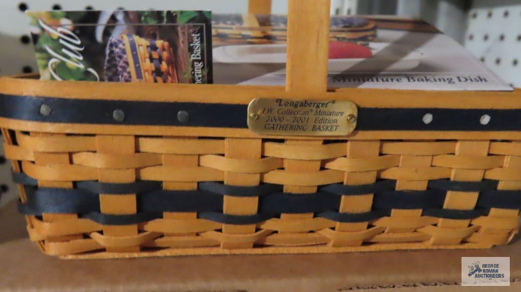Longaberger...J.W. Collections Miniature 2000-2001 gathering basket and 2003 original Easter basket