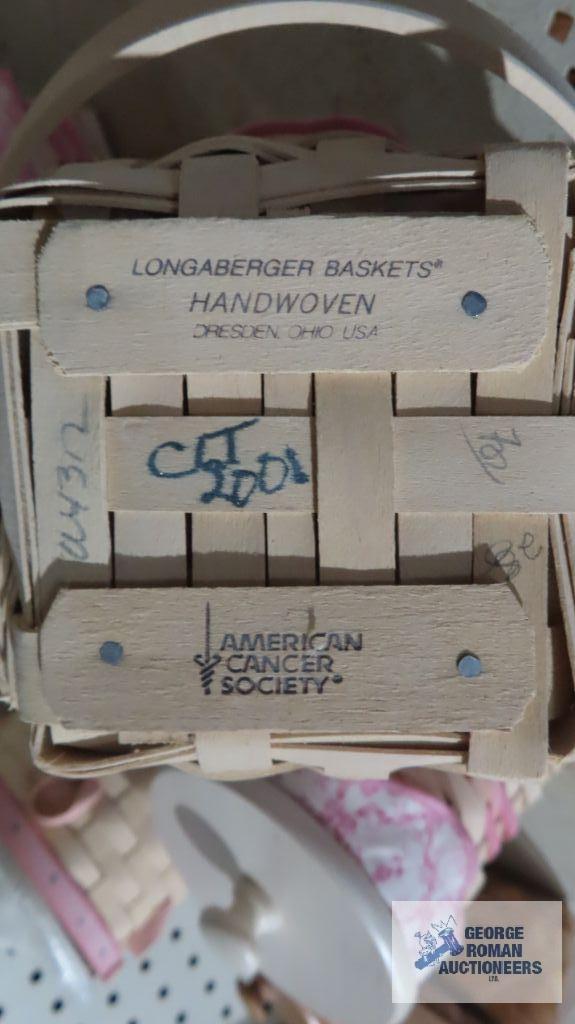 Longaberger 2000-2001 American Cancer Society basket. 2001 whitewashed horizon of hope basket