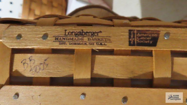 Longaberger 2005 and 2006 American Cancer Society baskets