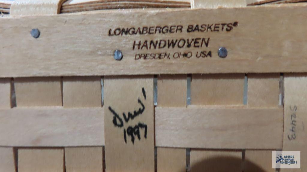 Longaberger 1997 20th Century basket and 2009 little market...flag basket