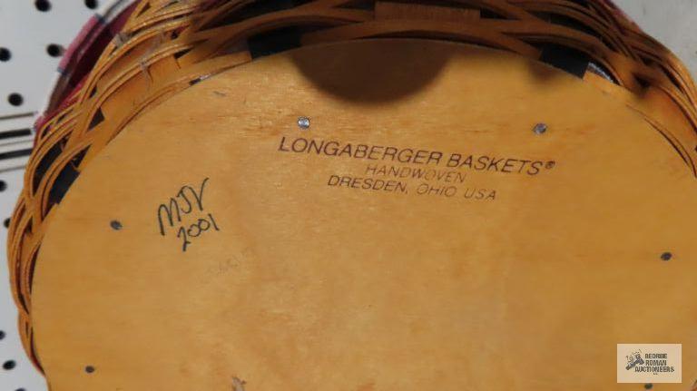 Longaberger 2001 basket and Longaberger...Pottery casserole