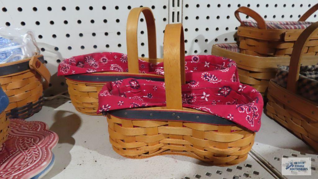 Longaberger...2000 Century Celebration table toppers and spice it up baskets