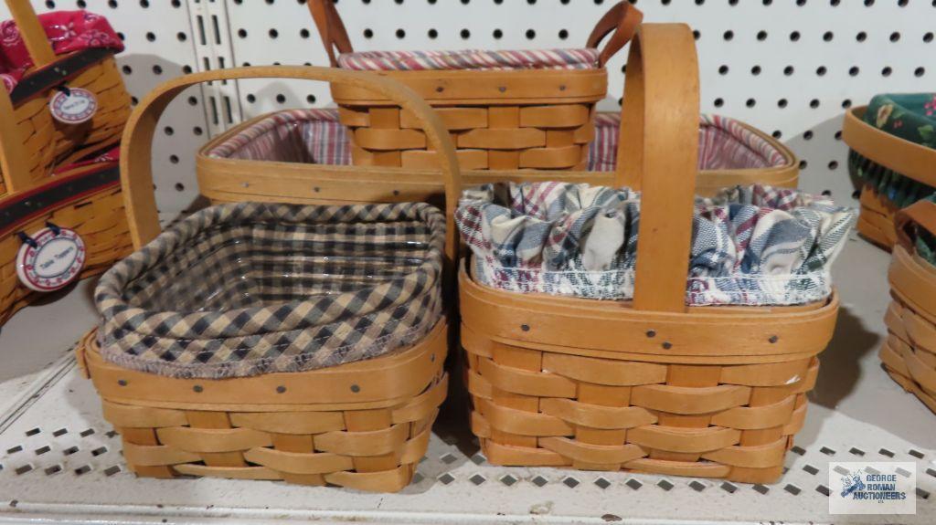 Longaberger 1995 and 2004 small baskets