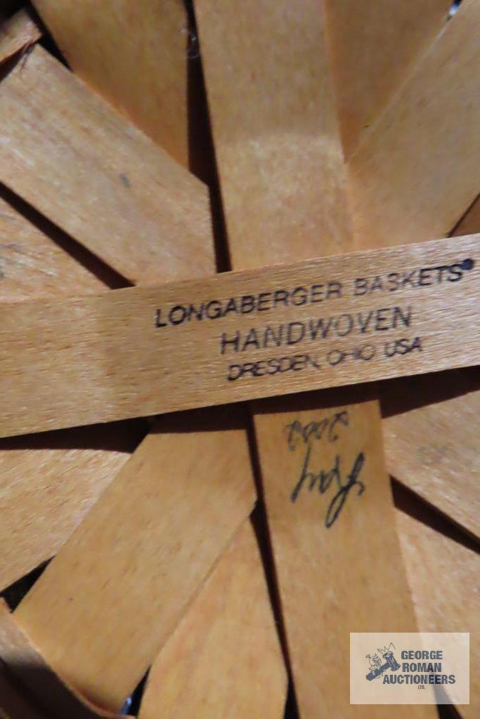 Longaberger 1995, 1997, 1998, and 2002 baskets