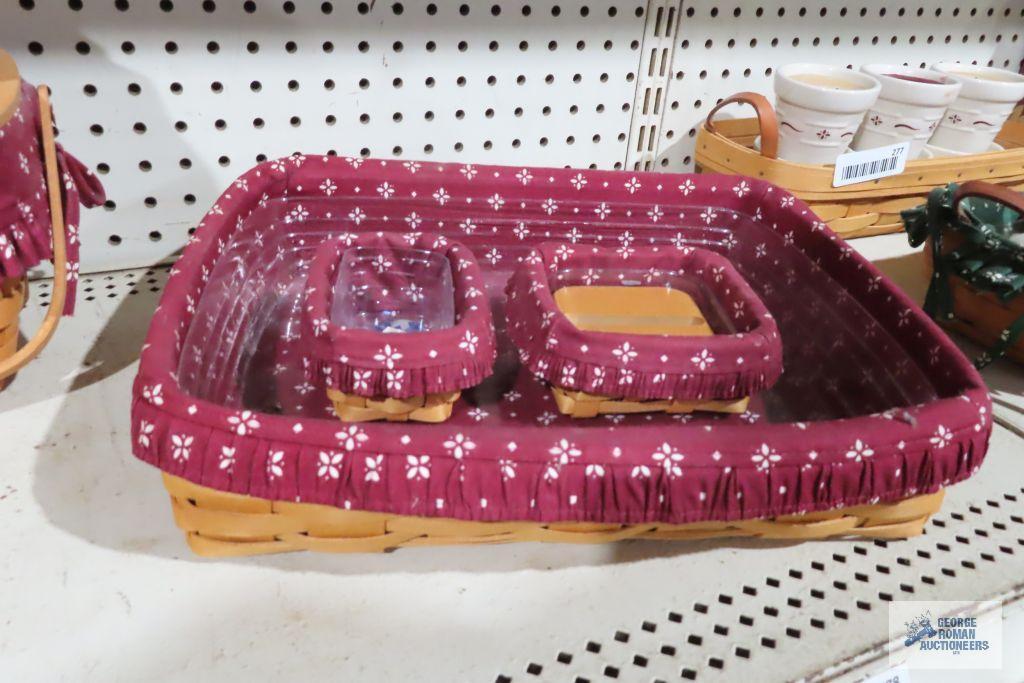 Longaberger 1999, 2001, and 2002 baskets