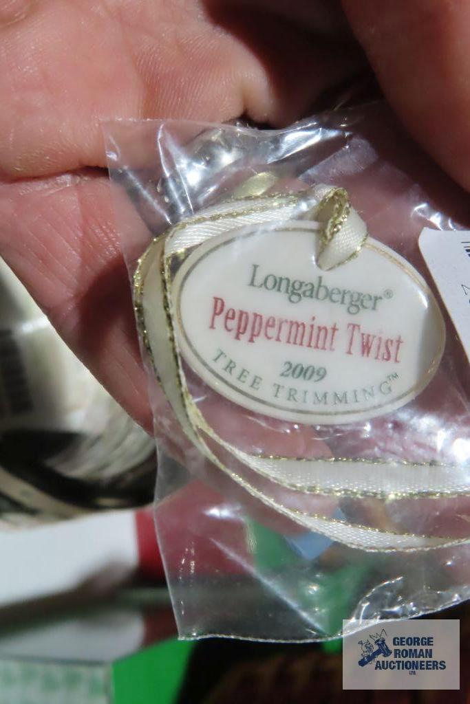 Longaberger...(2) 2009 Peppermint twist baskets