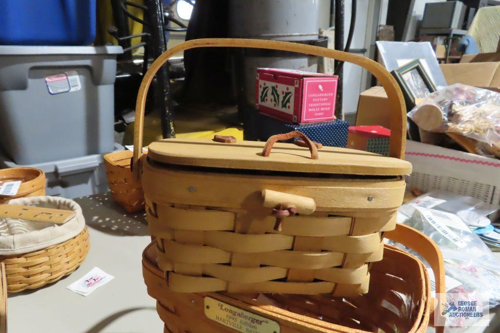 Longaberger kiddie purse and 1995 Hartville basket