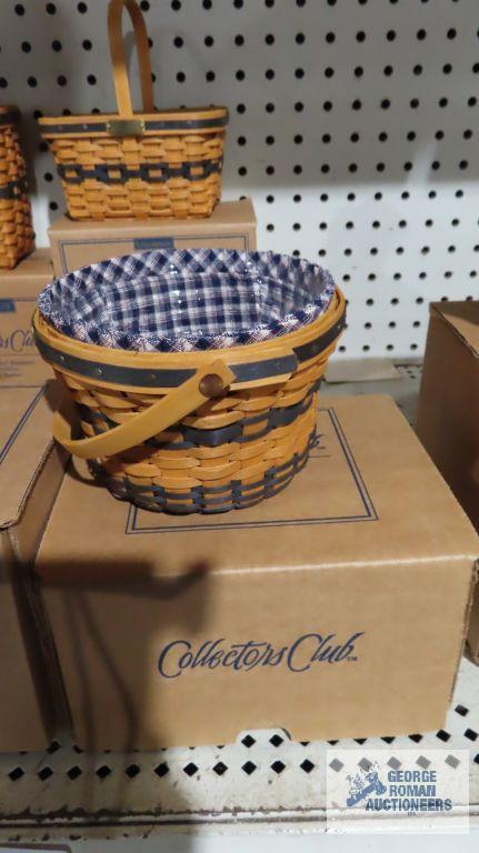 Longaberger miniature two-pie basket and miniature apple basket