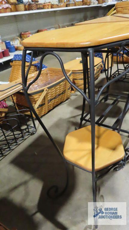 Longaberger wrought iron and wood stand